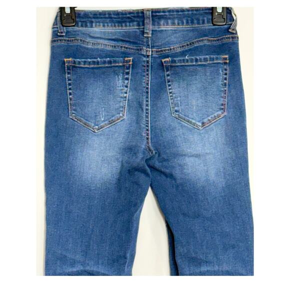 Wax Jean Los Angeles CA Girls Jean‎ Distressed Blue W24x 27 - Picture 7 of 9